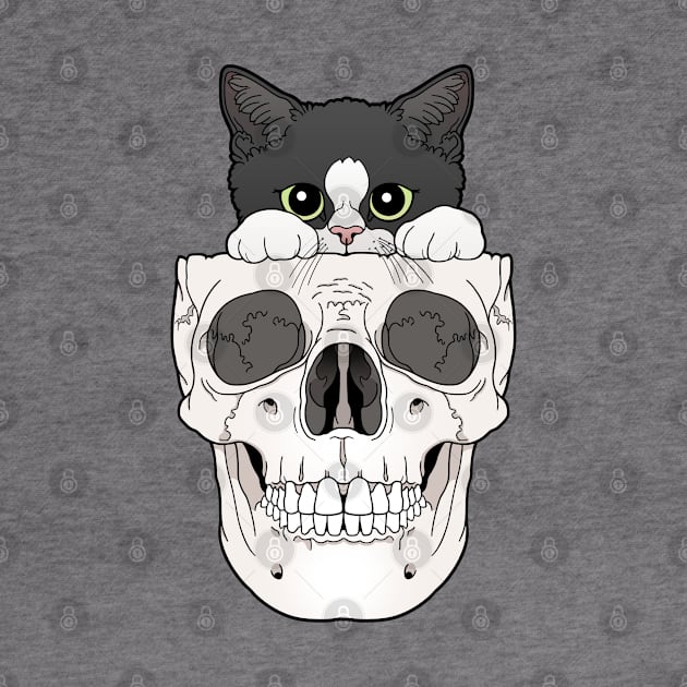 Tuxedo Kitten & Skull by tiina menzel